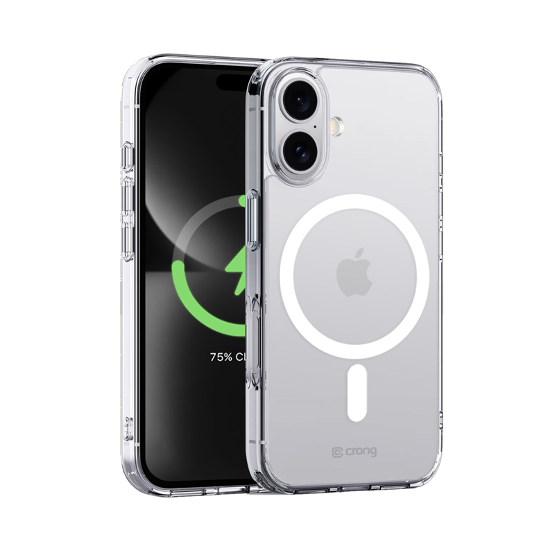 Crong Clear MAG Cover -suojakuori MagSafella iPhone 16:lle, läpinäkyvä