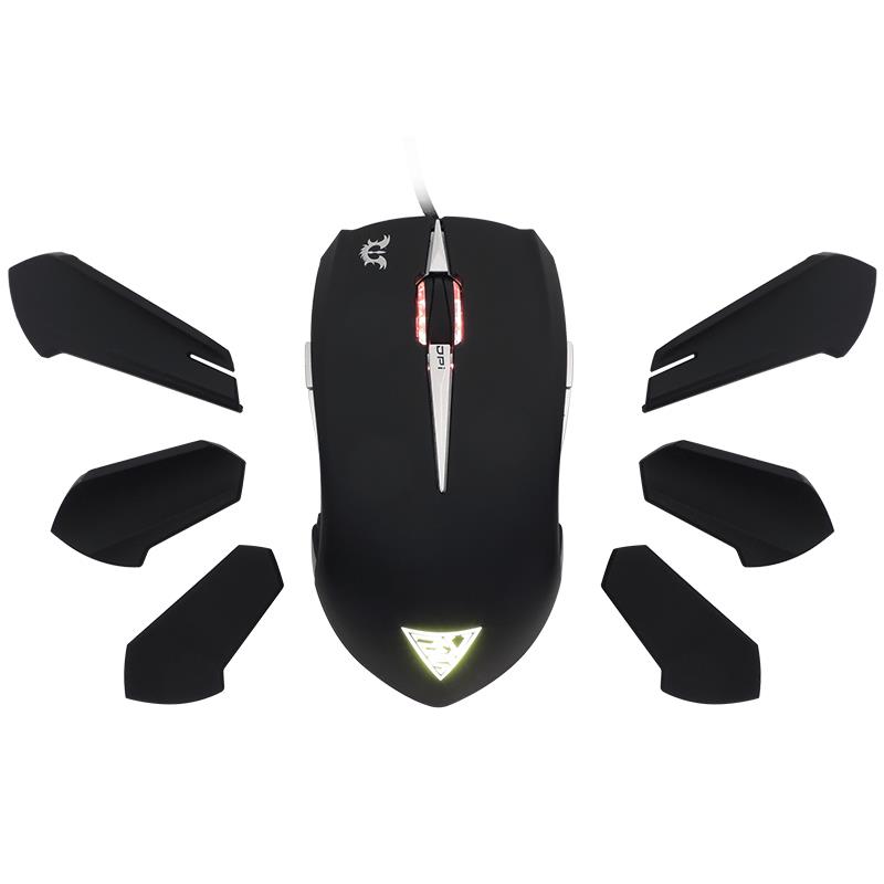 Gamdias Erebos optical gaming mouse with interchangeable side panels, 3500 DPI