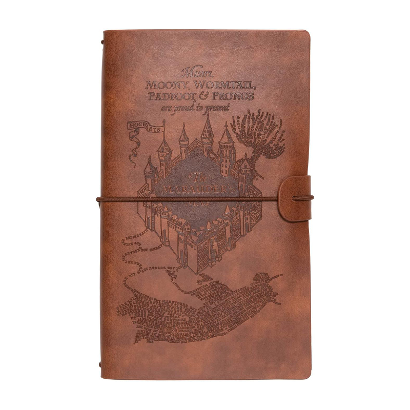 Harry Potter nahkainen matkapäiväkirja, 12 × 19,6 cm, ruskea