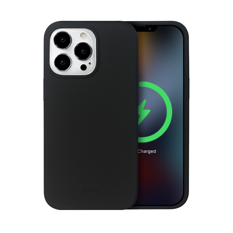 Crong Color Cover Magnetic suojakuori iPhone 13 Pro Max -laitteelle, MagSafe-yhteensopiva, musta