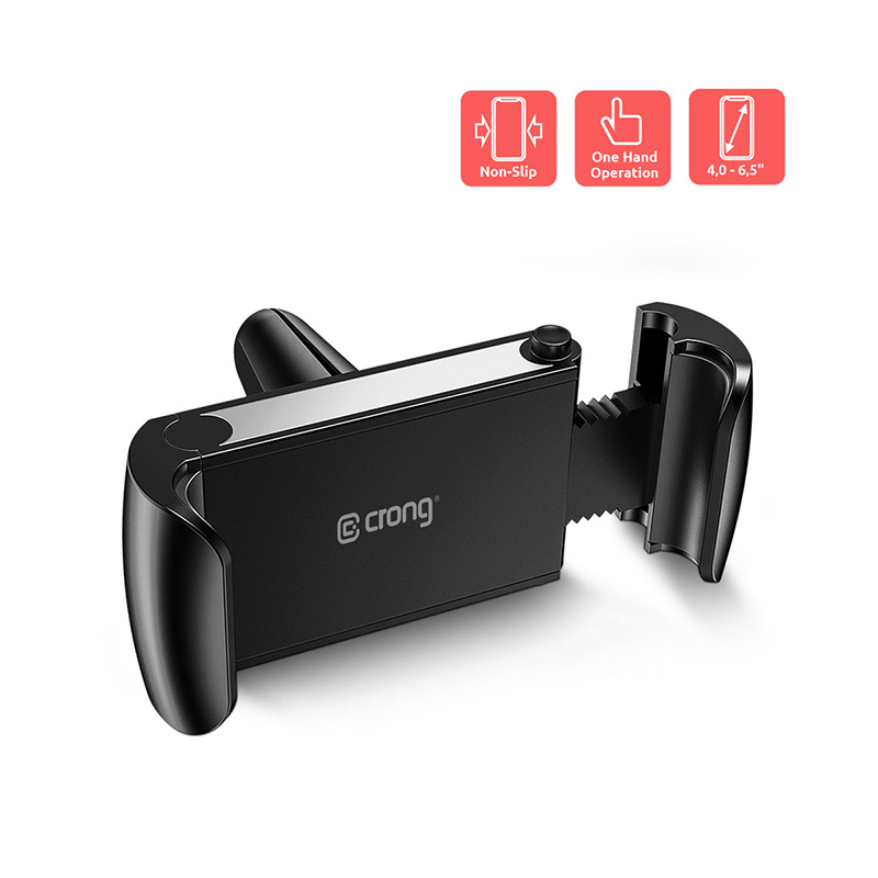 Crong Universal Smart autopuhelinpidike 4–6.5" puhelimille, musta