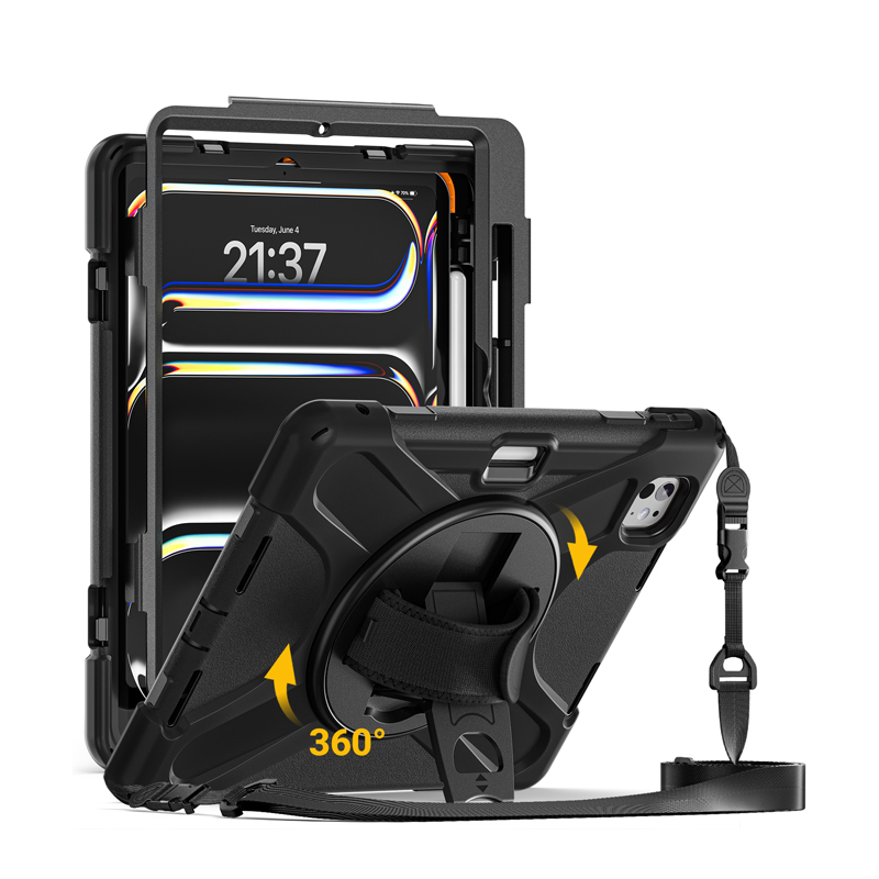 Crong Defender Plus rugged case for iPad Pro 11″ M5 (2025) / M4 (2024), black