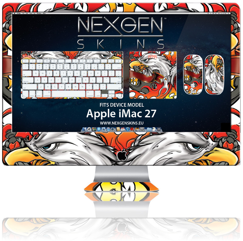 Nexgen 3D-effect decorative skin for iMac 27-inch, Iron Eagle 3D