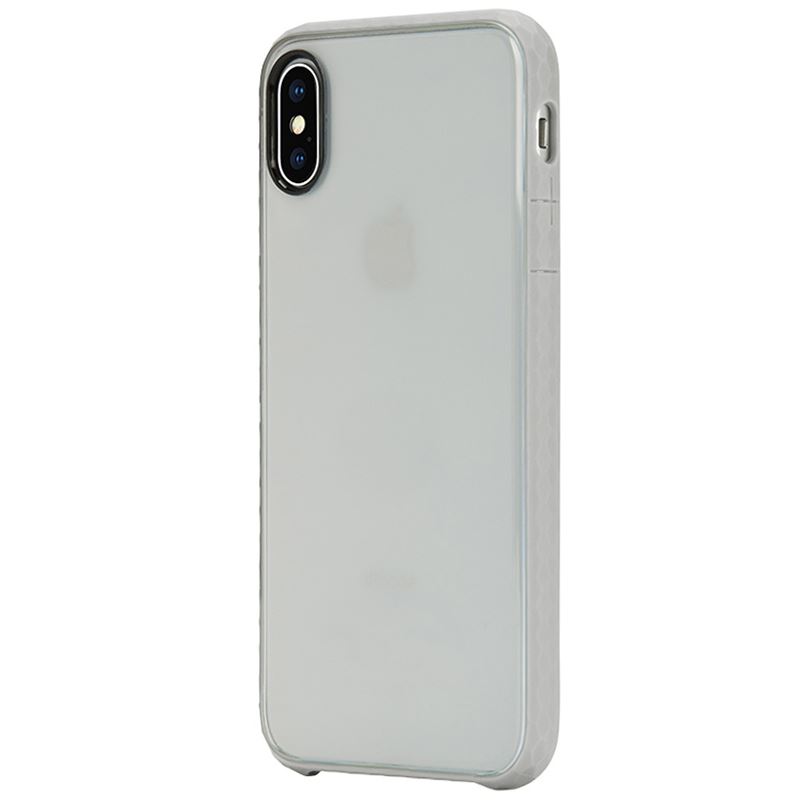 Incase Pop suojakuori laitteelle iPhone X, läpinäkyvä ja liuskeenharmaa