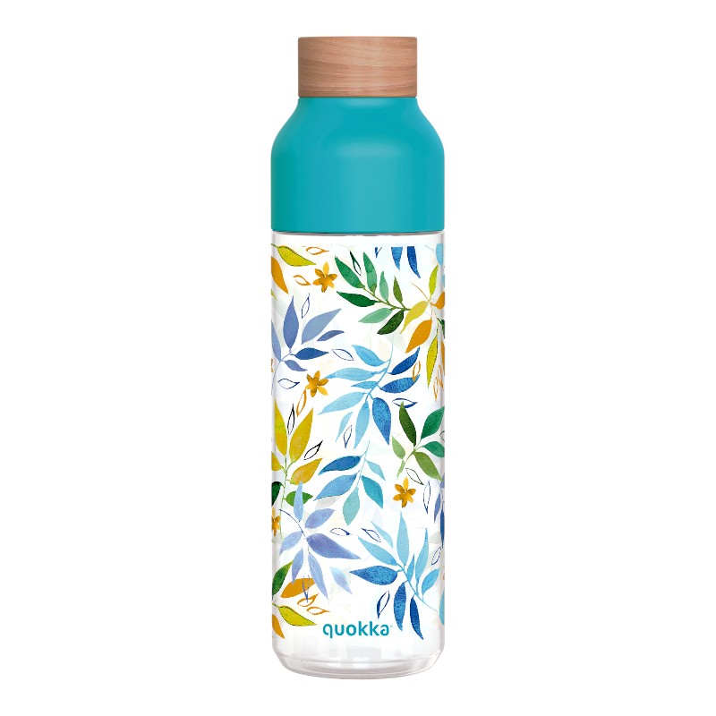 Quokka Ice Ecozen -juomapullo, 840 ml, Akvarellilehdet