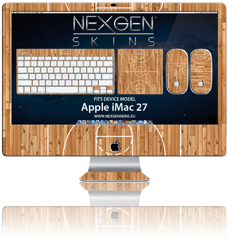 Nexgen Hardwood Classic 3D decorative skin set for 27-inch iMac