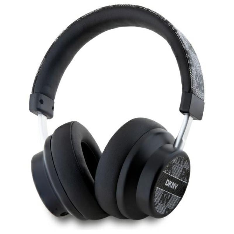 DKNY Checkered Pattern wireless on-ear Bluetooth 5.3 headphones, black