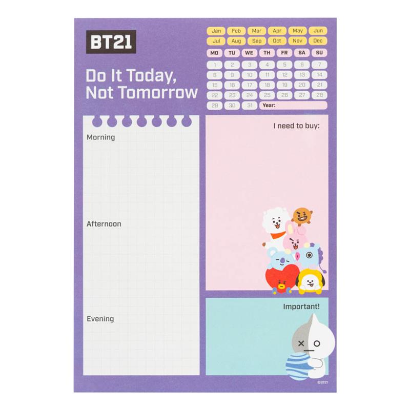 BT21 A5 -päiväsuunnittelija