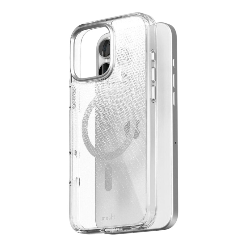 Moshi iGlaze MagSafe suojakuori iPhone 16 Pro Max -laitteelle, Mist White -värinen