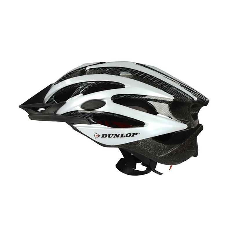 Dunlop säädettävä MTB-pyöräilykypärä, koko M, 55–58 cm, valkoinen / musta
