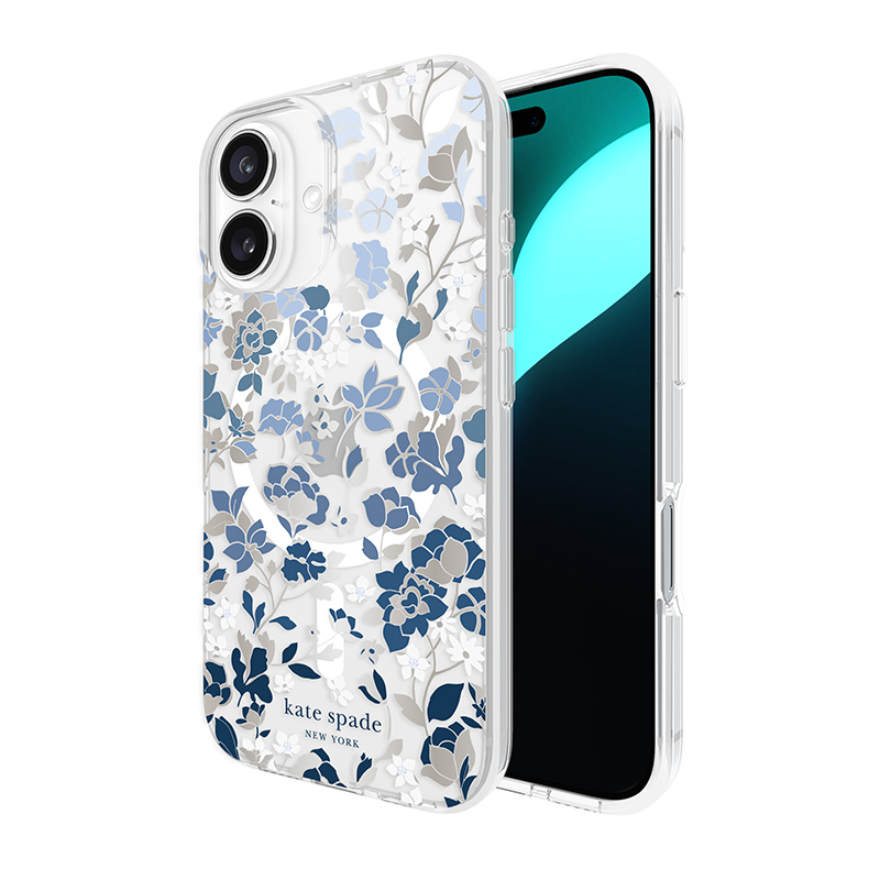 MagSafe-yhteensopiva Kate Spade New York Flowerbed Blue -suojakuori Apple iPhone 16:lle