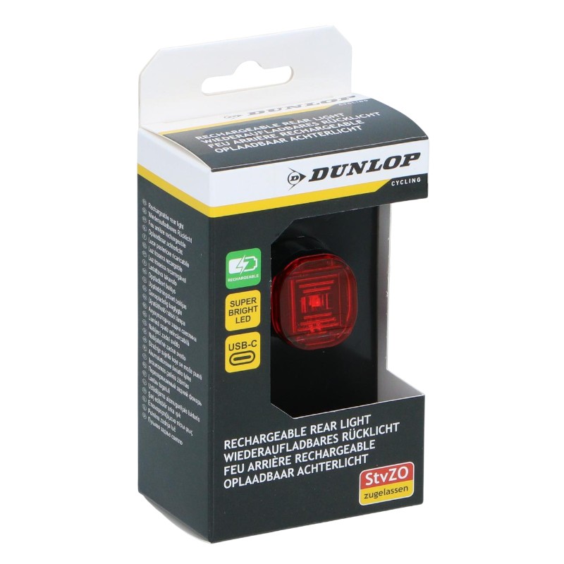 Dunlop K-Mark USB-C-ladattava polkupyörän LED-takavalo