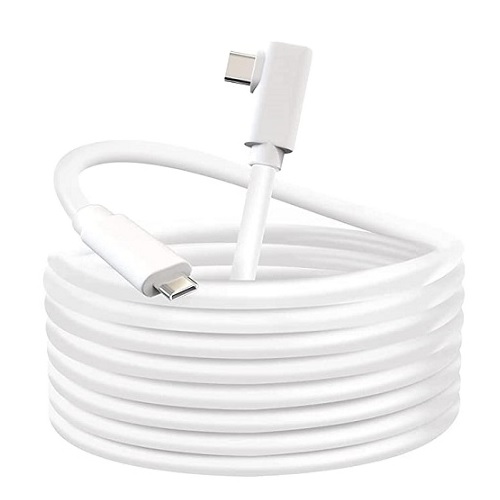 VR-kaapeli Oculus Quest 2:lle, USB-C–USB-C, 5m, valkoinen