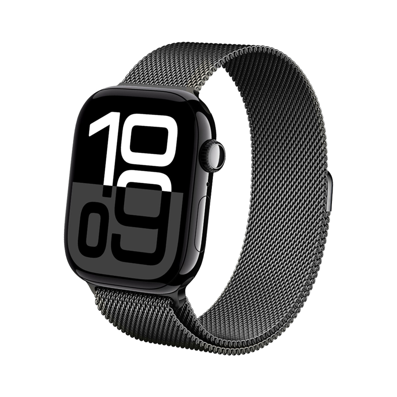 Crong Milano Steel stainless-steel strap for Apple Watch 38 / 40 / 41 / 42 mm, graphite