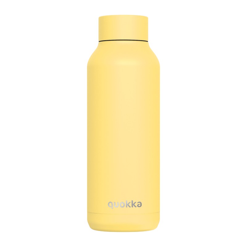 Quokka Solid ruostumattomasta teräksestä valmistettu termospullo, 510 ml, Light Yellow