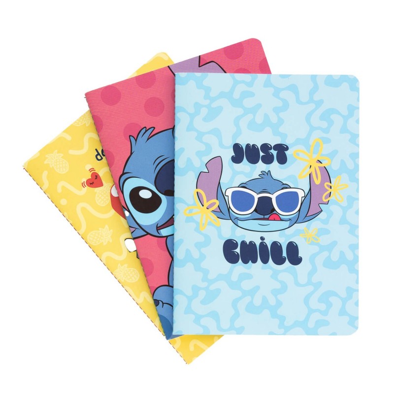 Disney Stitch Tropical A5 -muistikirjasetti, 3 kpl