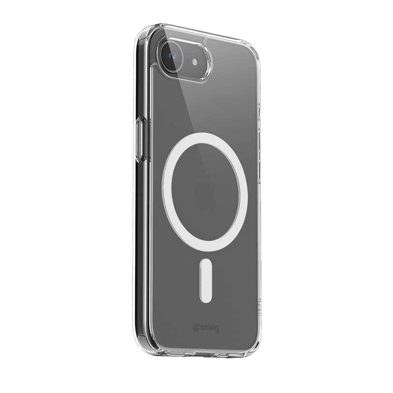 Crong Clear MAG Cover MagSafe suojakuori iPhone 17e / 16e -laitteelle, läpinäkyvä