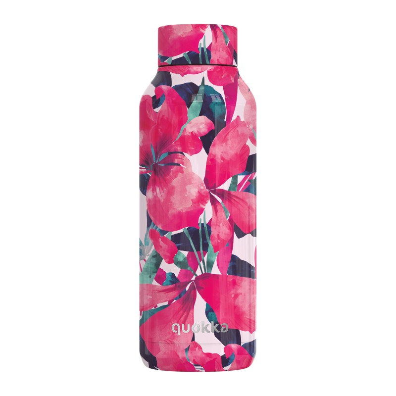 Quokka Solid ruostumattomasta teräksestä valmistettu termospullo, 510 ml, Pink Bloom