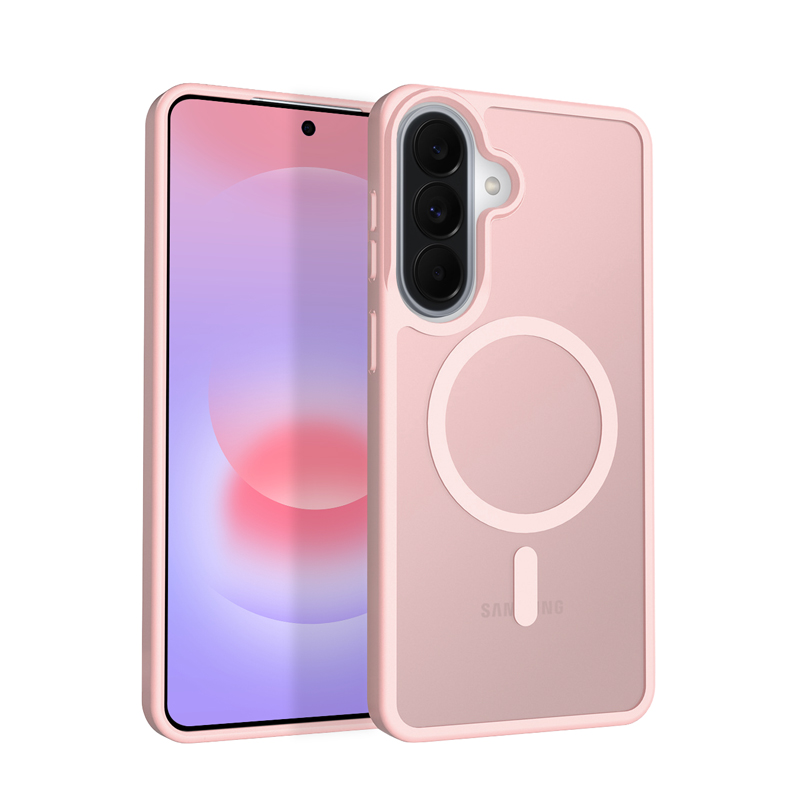 Crong Hybrid Matte Magnetic MagSafe case for Samsung Galaxy A36 / A37, pink