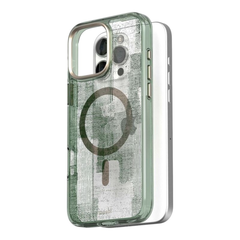 Moshi iGlaze MagSafe suojakuori iPhone 16 Pro Max -laitteelle, Sunlit Green -värinen