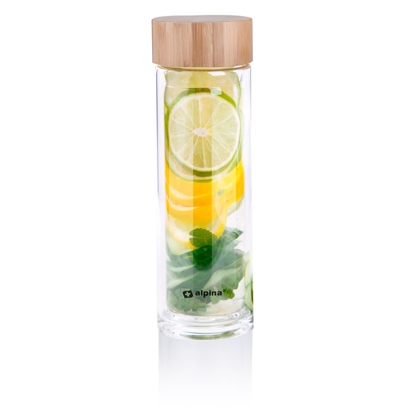 Alpina kaksiseinäinen lasinen termospullo, 450 ml