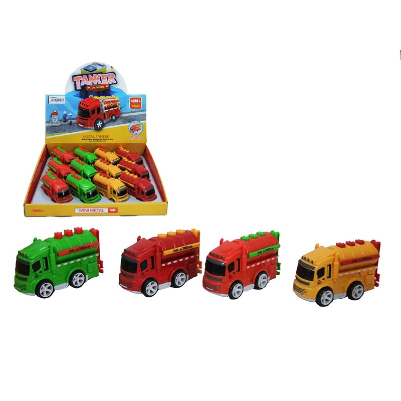 Kitkavetoinen lelusäiliöauto, 10 cm, satunnainen väri