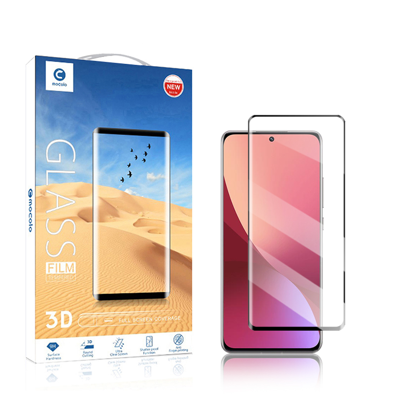 Mocolo 3D Full Glue 9H full-screen tempered-glass protector for Xiaomi 12 Pro, black