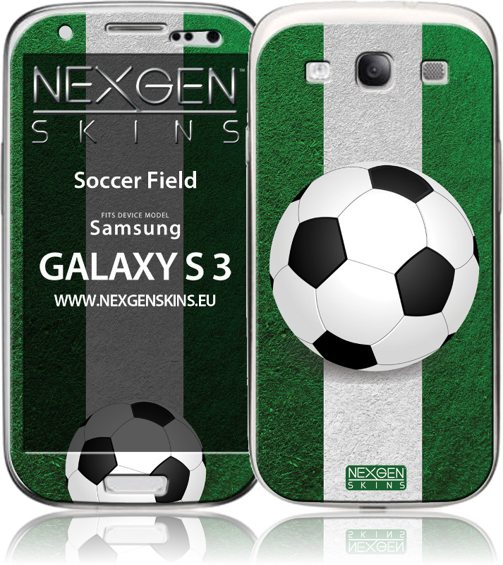 Nexgen Soccer Field 3D decorative skin set for Samsung Galaxy S3