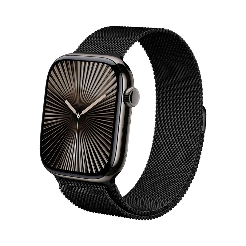 Crong Milano Steel stainless-steel strap for Apple Watch 44 / 45 / 46 / 49 mm, black
