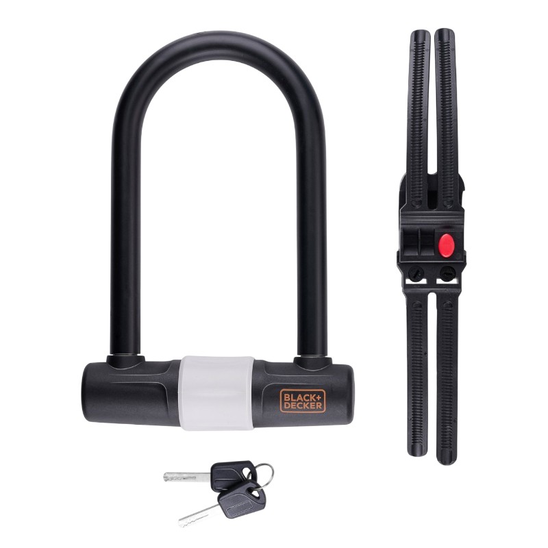 BLACK+DECKER U-lukko polkupyörään, 14 × 25 cm