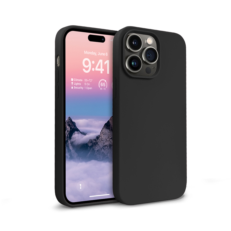 Crong Color Cover suojakuori iPhone 14 Pro Max -laitteelle, musta