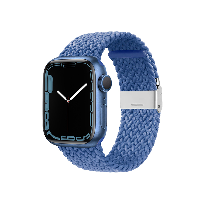 Crong Wave Band braided strap for Apple Watch 38 / 40 / 41 mm and 42 mm (Series 10 / 11), blue