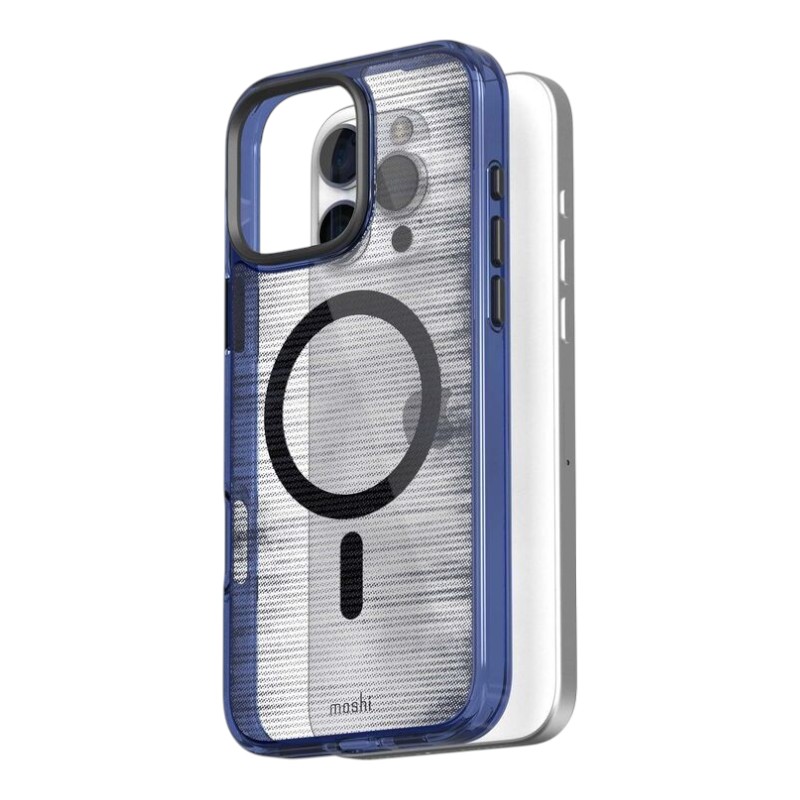 Moshi iGlaze MagSafe suojakuori iPhone 16 Pro Max -laitteelle, Dusk Indigo -värinen