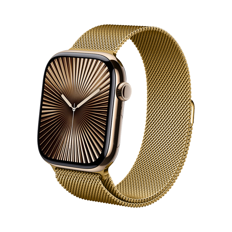 Crong Milano Steel stainless-steel strap for Apple Watch 38 / 40 / 41 / 42 mm, gold