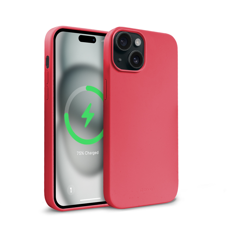 Crong Color Cover Magnetic MagSafe suojakuori iPhone 15 -laitteelle, vaaleanpunainen