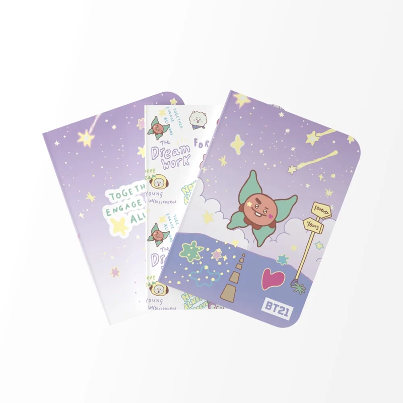 BT21 SHOOKY A6 -muistikirjasetti, 3 kpl