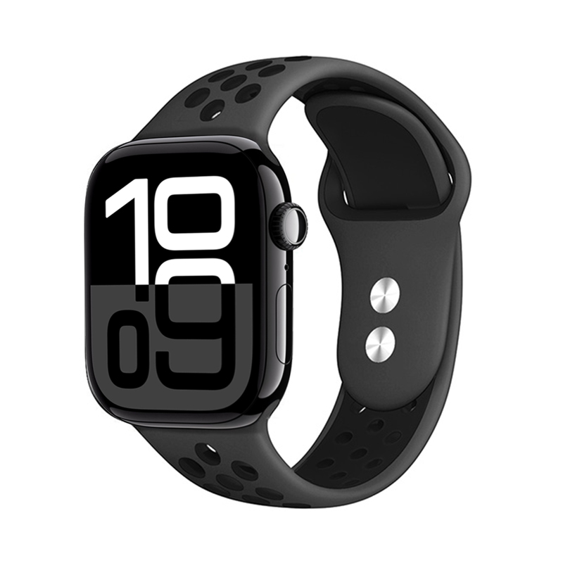 Crong Duo Sport strap for Apple Watch 38 / 40 / 41 / 42 mm, grey and black