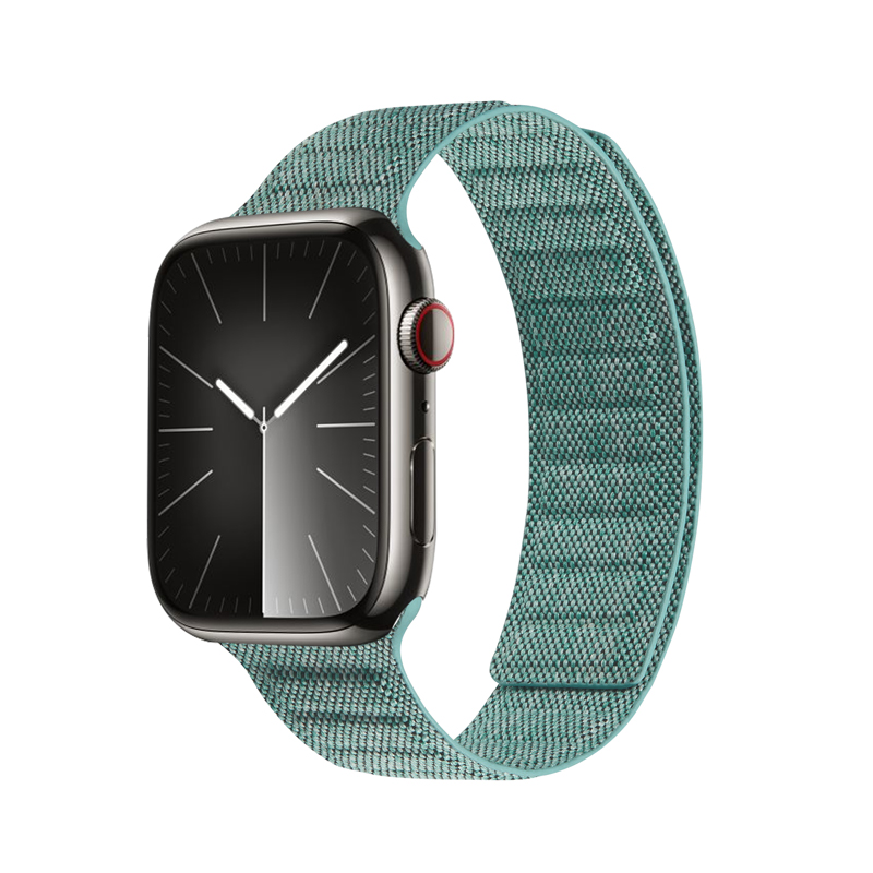 Crong Melange magnetic strap for Apple Watch 38 / 40 / 41 mm and 42 mm (Series 10 / 11), turquoise melange