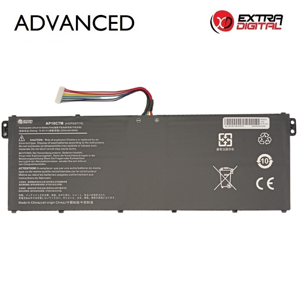 Kannettavan tietokoneen akku ACER AP18C7M, 3200 mAh, Extra Digital Advanced