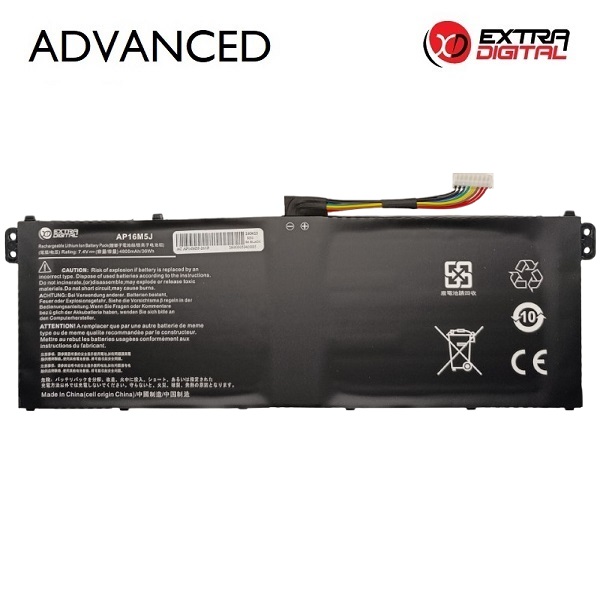 Kannettavan tietokoneen akku ACER AP16M5J, 4800 mAh, Extra Digital Advanced