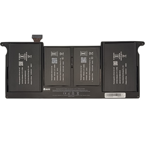 Kannettavan tietokoneen akku malleille A1406 ja A1495, 4900 mAh, Premium