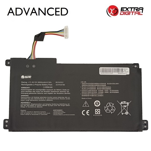 Kannettavan tietokoneen akku Asus B31N1912, 3600 mAh, Extra Digital Advanced