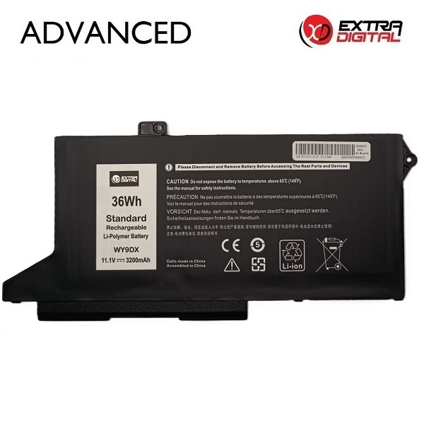 Kannettavan tietokoneen akku DELL WY9DX, 3200 mAh, Extra Digital Advanced
