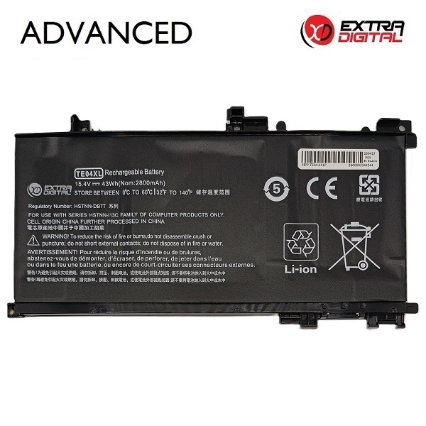 Kannettavan tietokoneen akku HP TE04XL, 2800 mAh, Extra Digital Advanced