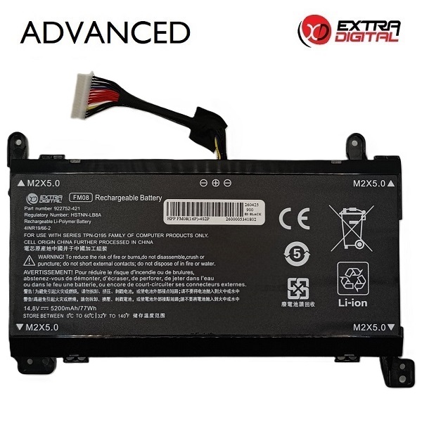 Kannettavan tietokoneen akku HP FM08, 5200 mAh, 16-nastainen, Extra Digital Advanced