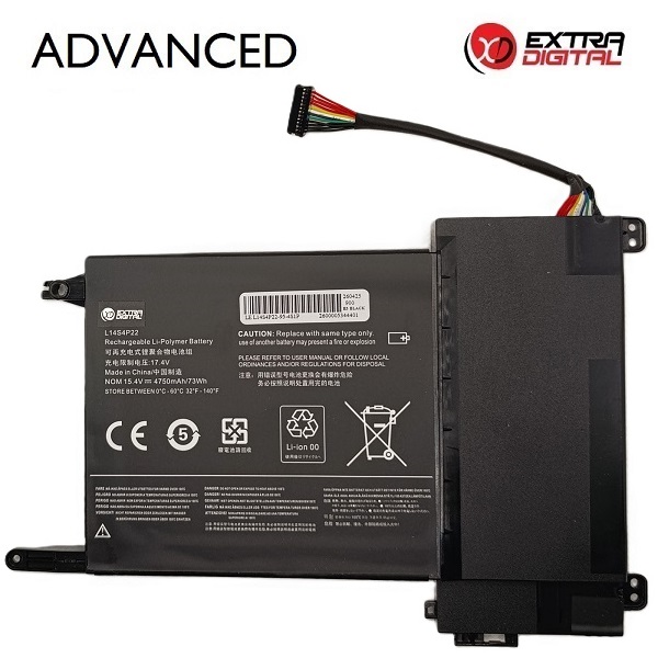Kannettavan tietokoneen akku LENOVO L14S4P22, 4750 mAh, Extra Digital Advanced