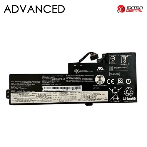 Kannettavan tietokoneen akku Lenovo 01AV420, 1950 mAh, Extra Digital Advanced
