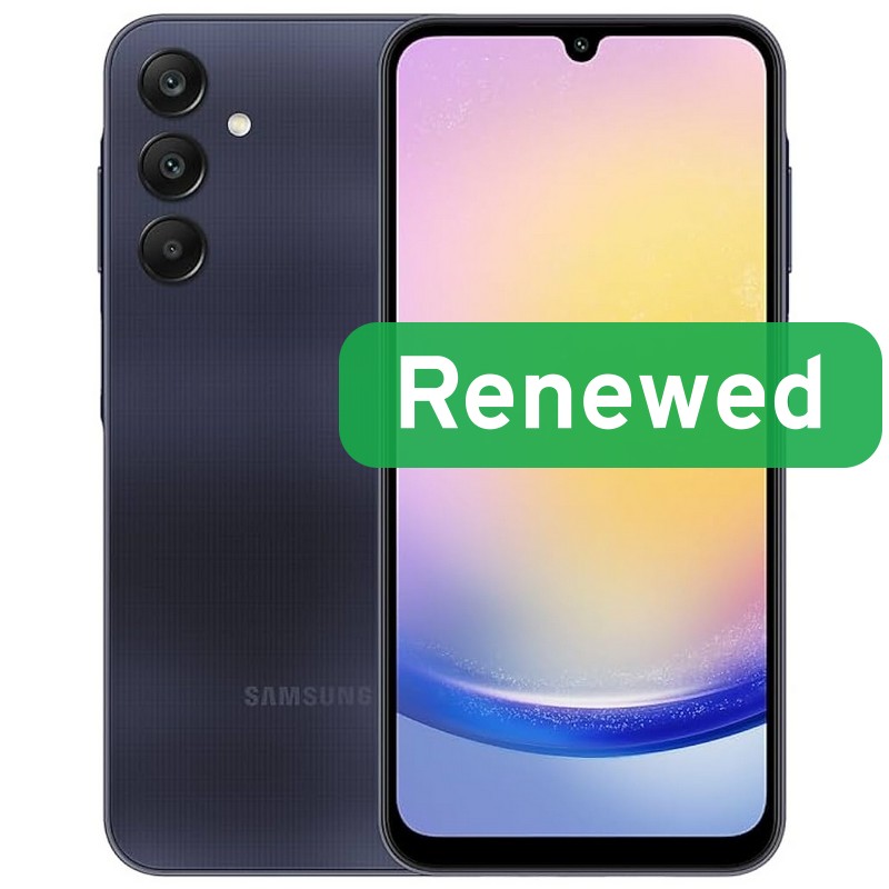 Refurbished Samsung Galaxy A25 5G, Grade A, 128 GB, Blue Black, 6.5″
