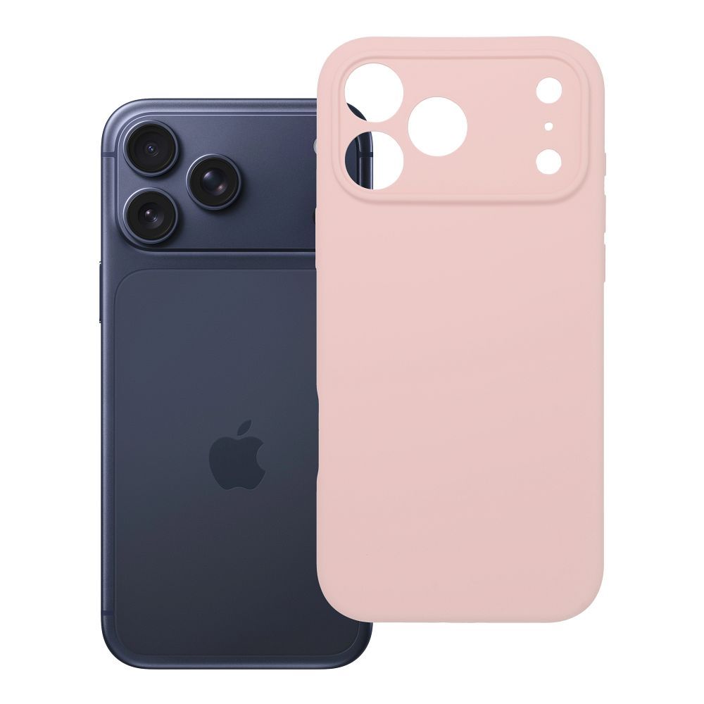 Silikoninen suojakuori iPhone 17 PRO MAX:lle 2mm vaaleanpunainen (powder)