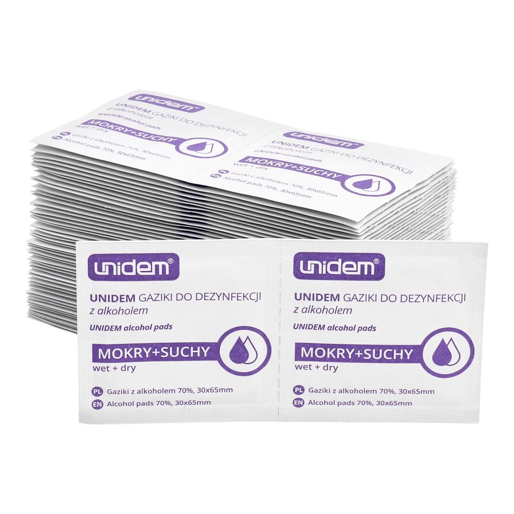 UniDem wet and dry cleaning wipes for LCD screens and glasses, 100 pcs. (50 + 50)